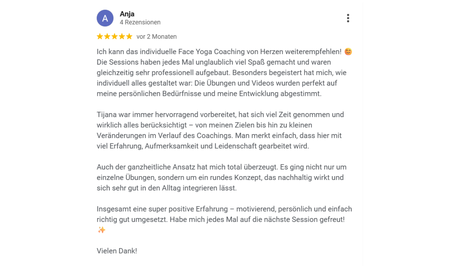 tijana zivkovic bewertung premium program faceyoga botox anja